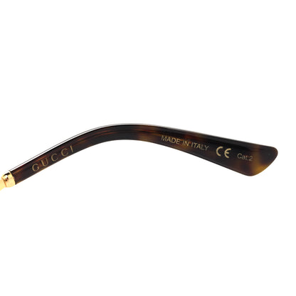 Gucci Metal Square Frame GG0593SK Sunglasses Ivory Gold Brown 5 of 7
