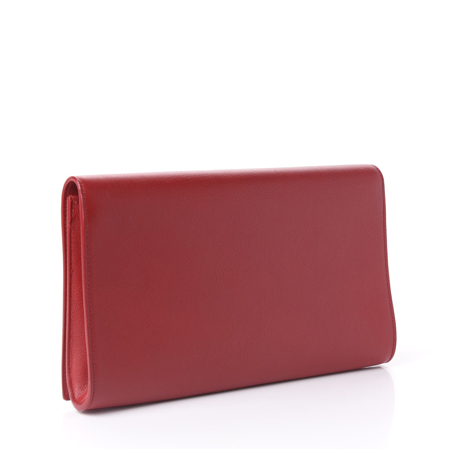 Saint Laurent Calfskin Monogram Large Belle De Jour Clutch Red 2 of 8