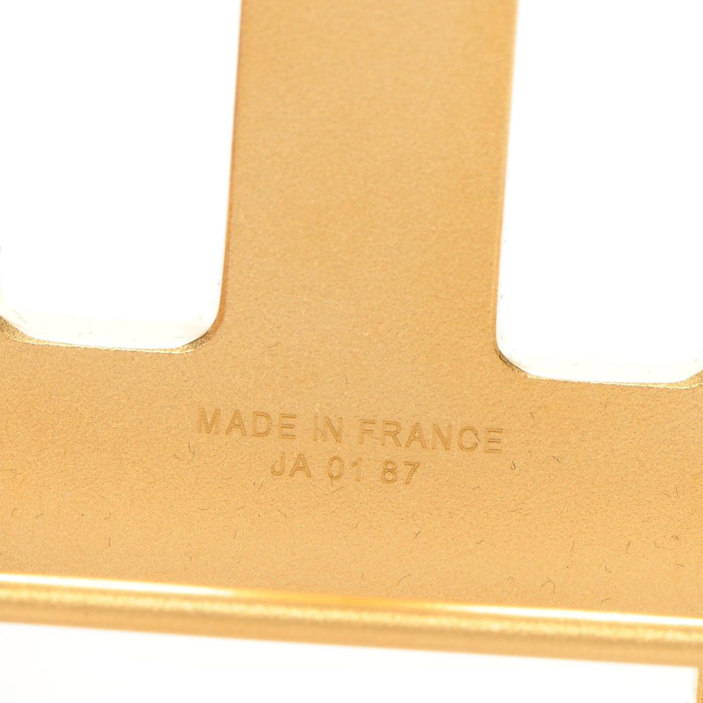 Brushed 32mm H Belt Buckle Gold