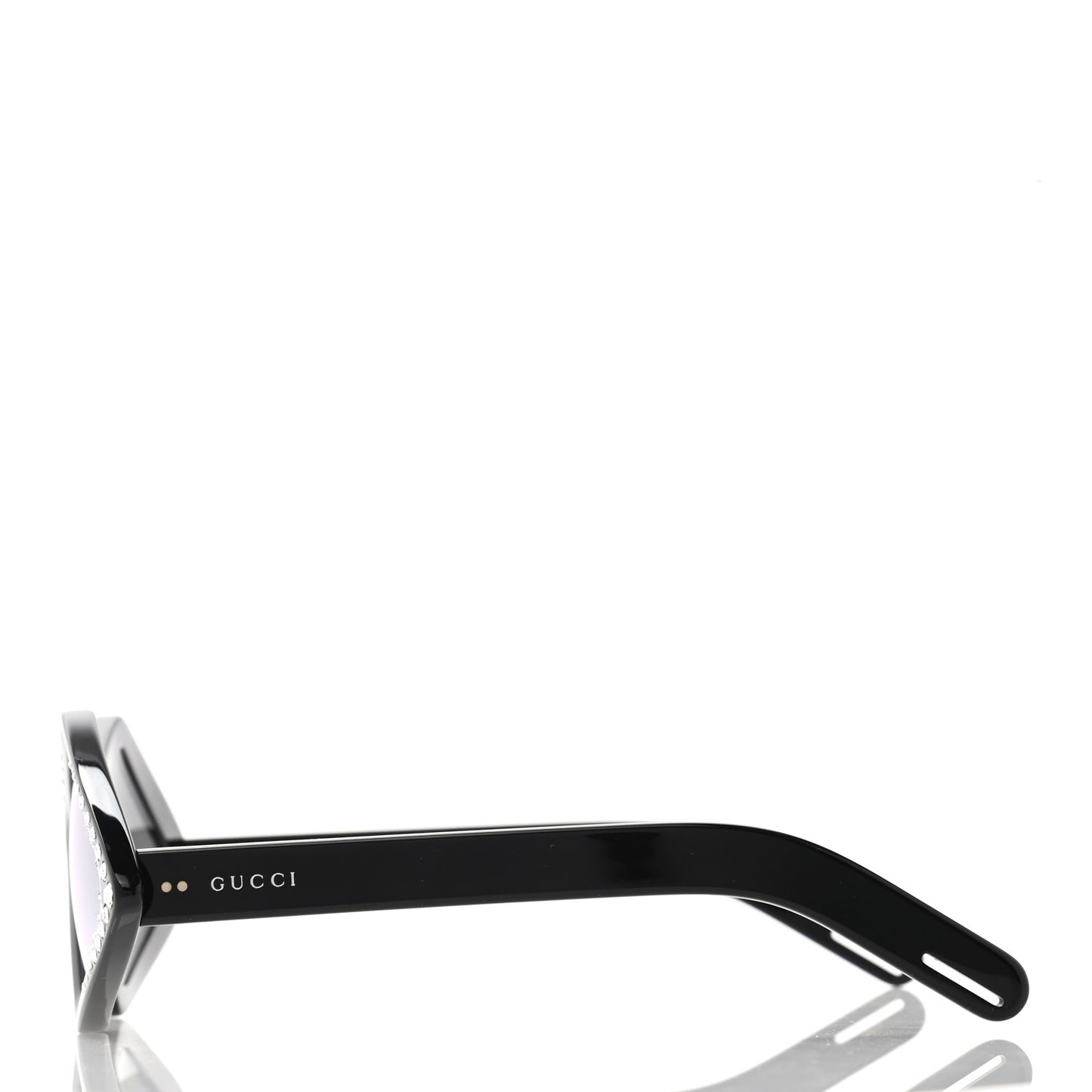 Acetate Geometric Crystal Sunglasses GG0496S Black