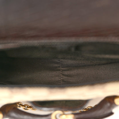 Gucci Monogram Horsebit Chain Flap Shoulder Bag Brown 5 of 15