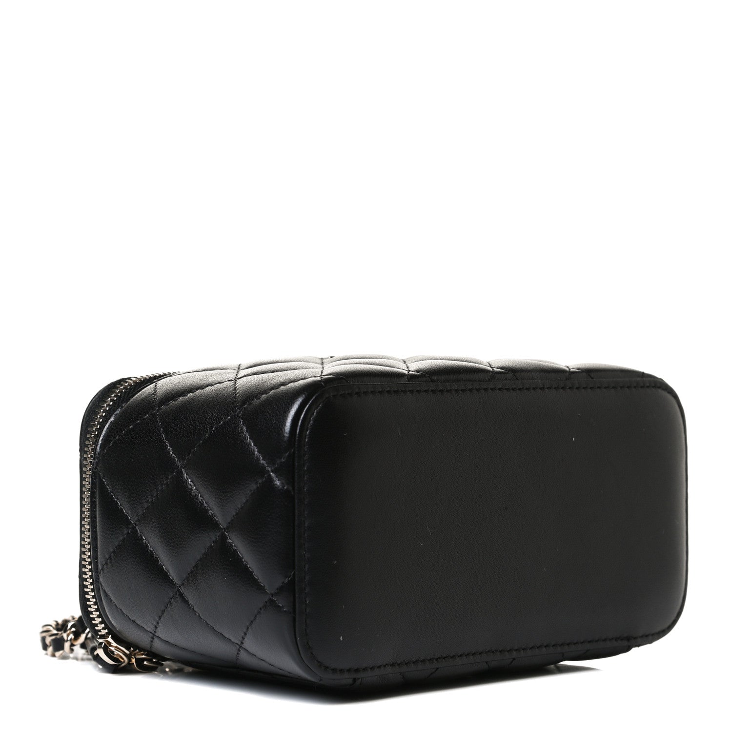 Chanel Lambskin Quilted Small Top Handle Vanity Case With Chain Black 4 of 14