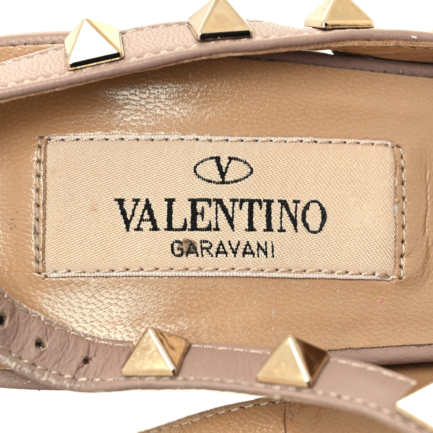Valentino Garavani Calfskin Nappa Rockstud Ankle Strap 100mm Pumps 37 Marine Poudre 7 of 9