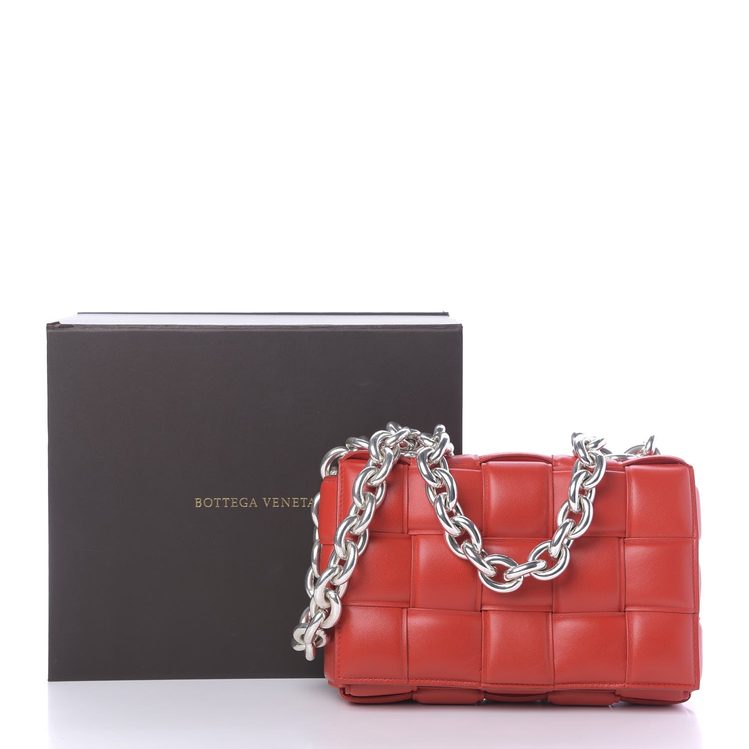 Bottega Veneta Lambskin Maxi Intreccio Padded Chain Cassette Crossbody Bag Nail Polish 12 of 12
