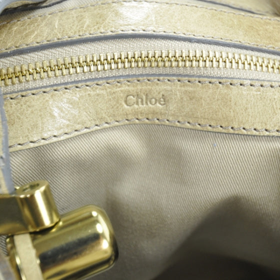 Leather Heloise Hobo Beige