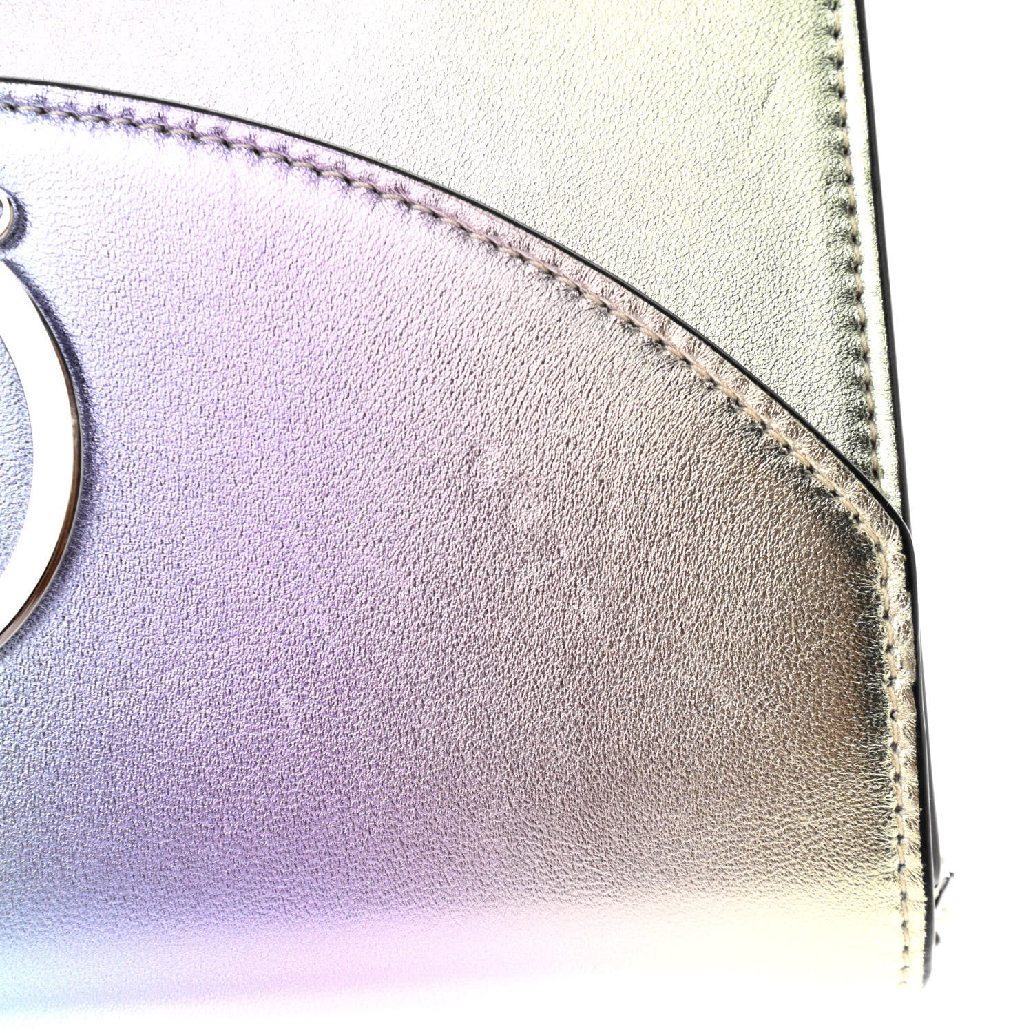 Christian Louboutin Iridescent Calfskin Loubi54 Crossbody Clutch Silver 11 of 11