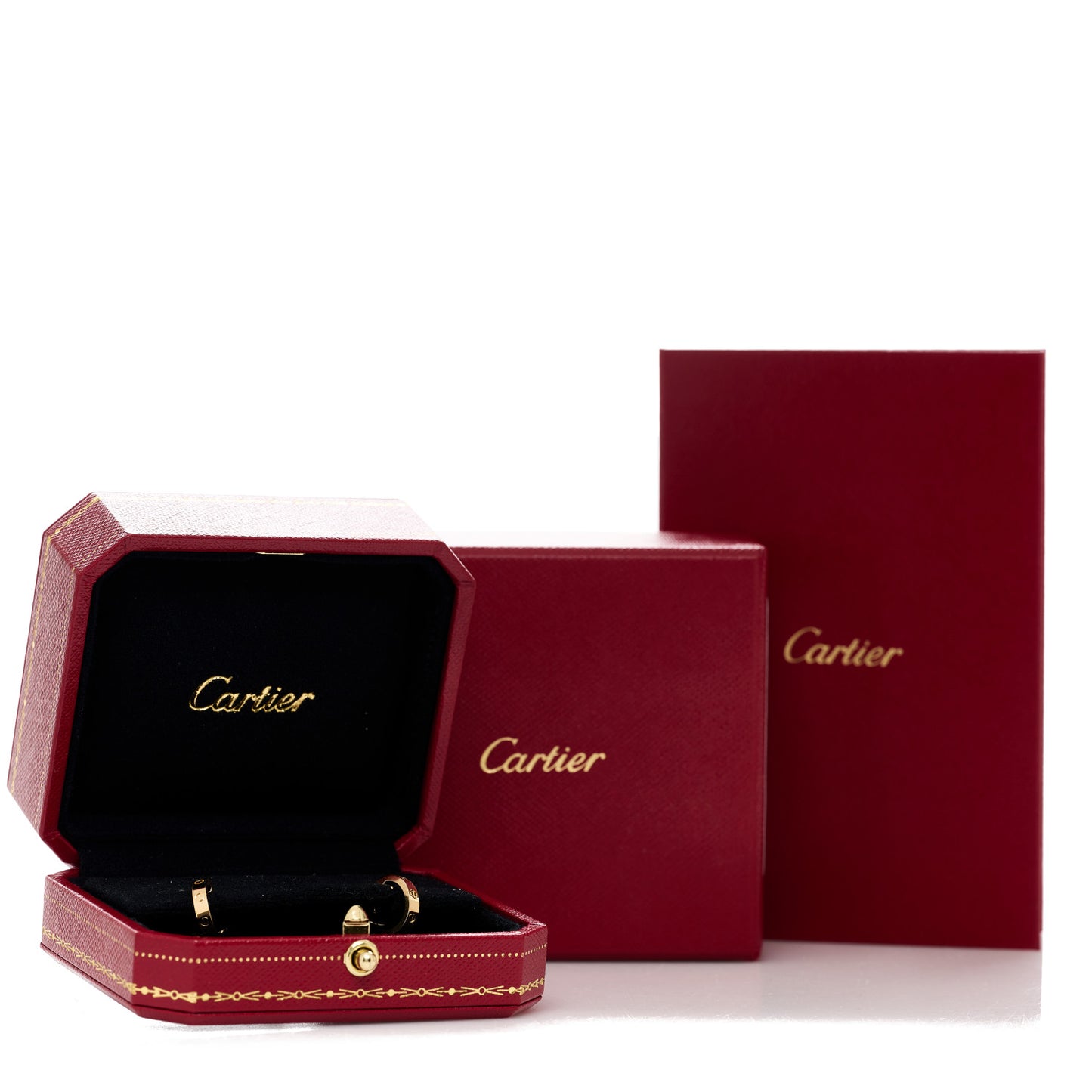 18K Yellow Gold Small LOVE Hoop Earrings