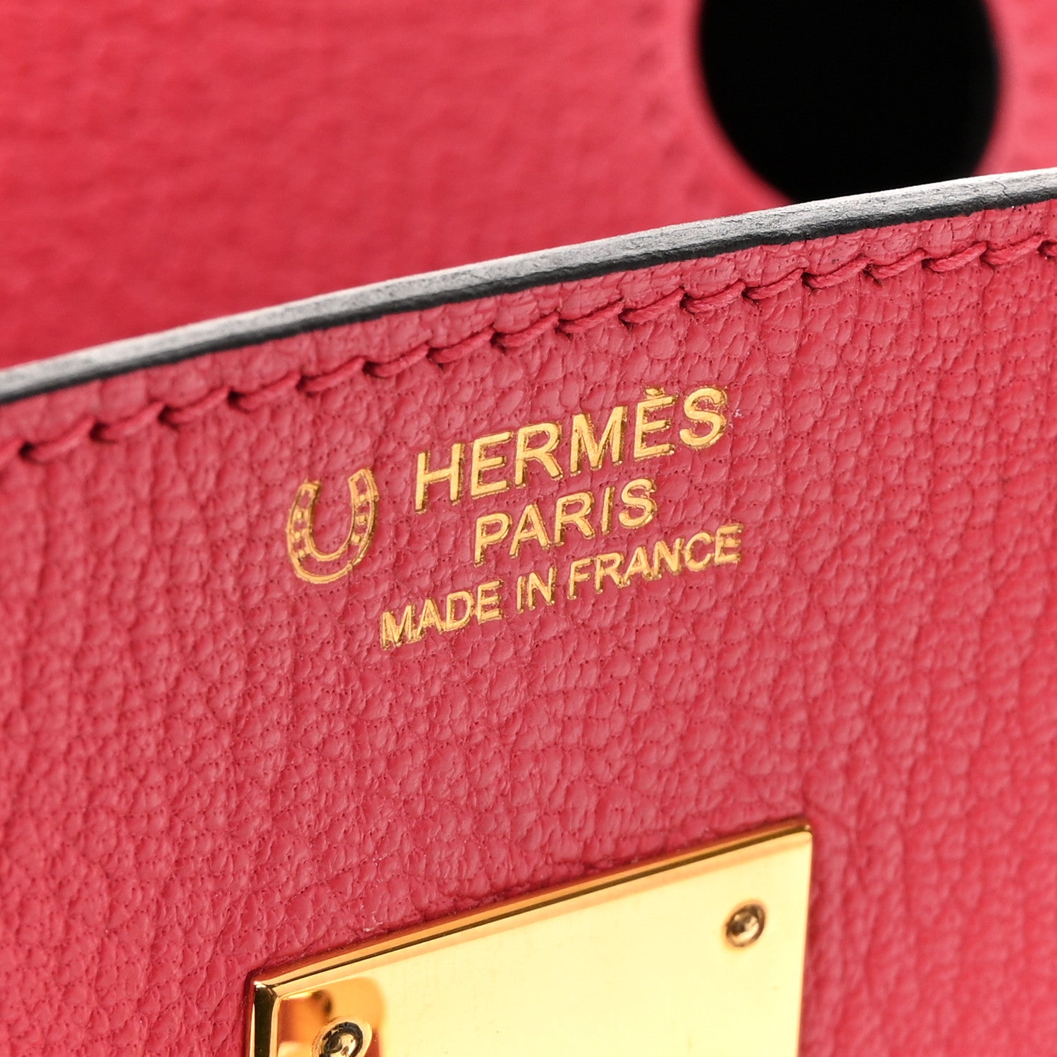 Hermes Chevre Mysore Horseshoe Birkin 30 Bougainvillea Black 5 of 11