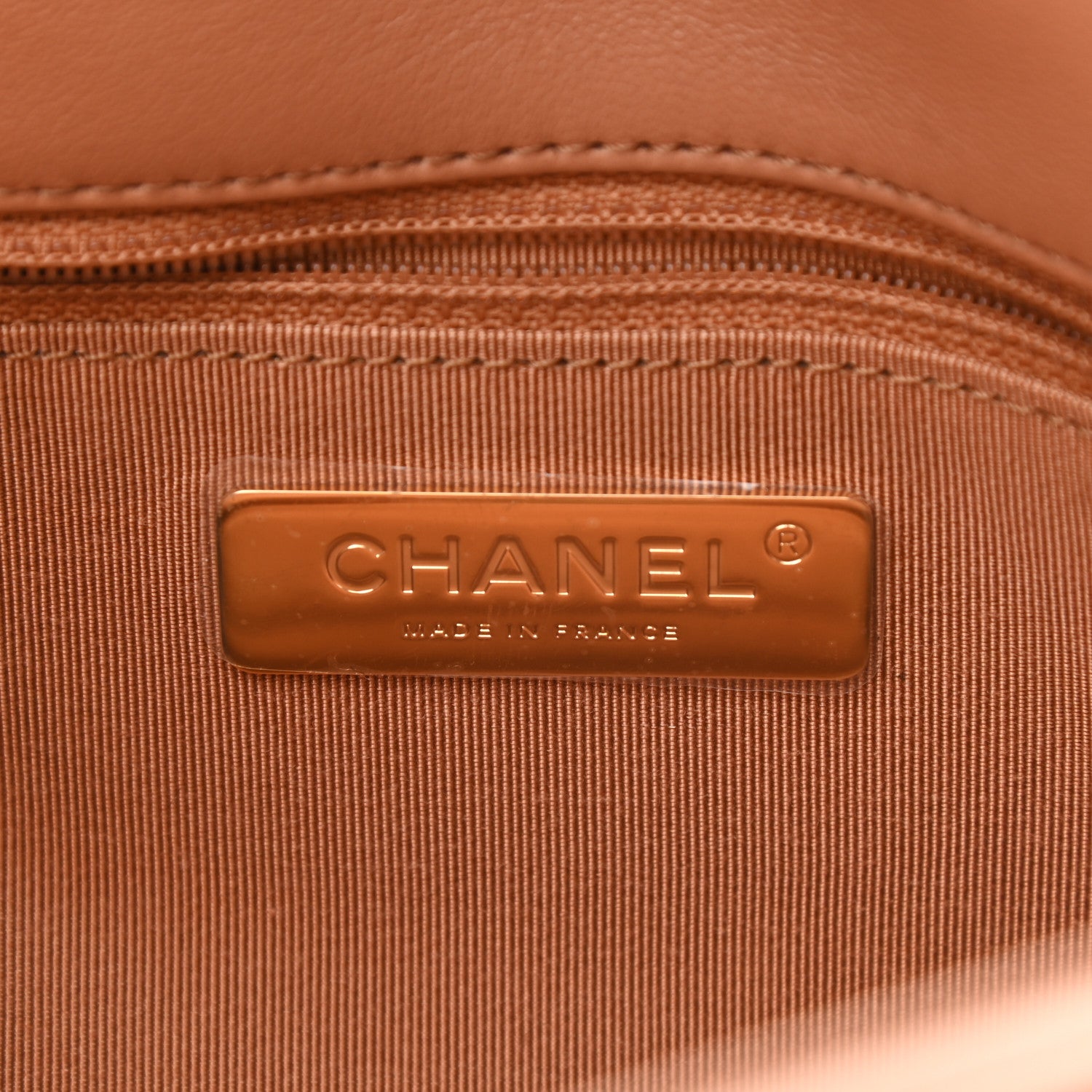 Chanel Lambskin Quilted Large Chanel 19 Flap Brown 6 of 9
