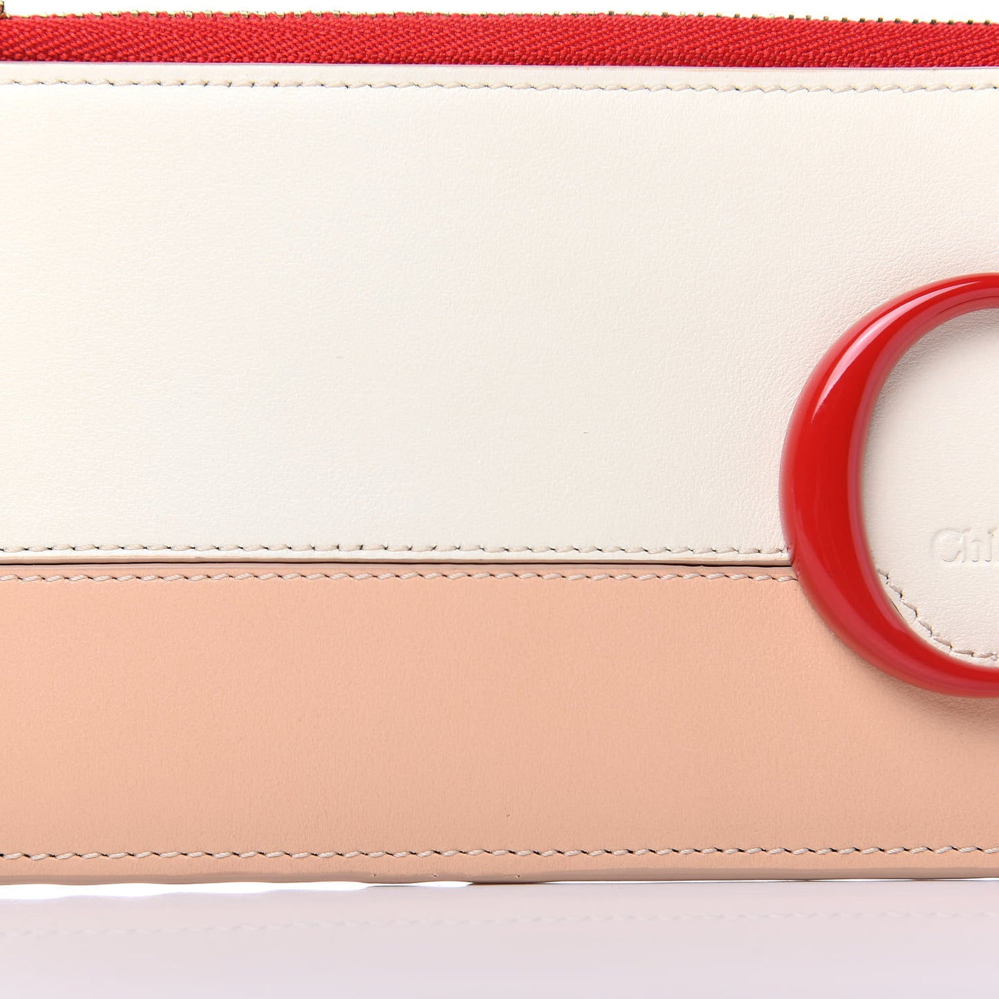 Calfskin C Small Purse Red Pink