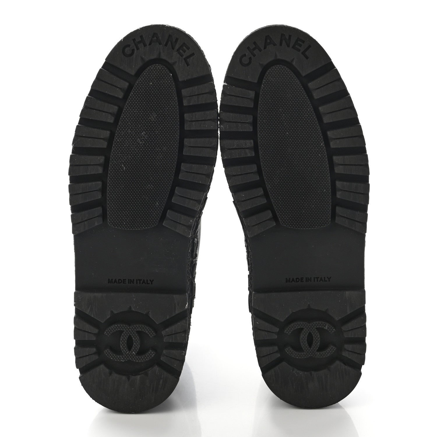 Chanel Calfskin CC Turnlock Lace Up Boots 35.5 Black 6 of 14