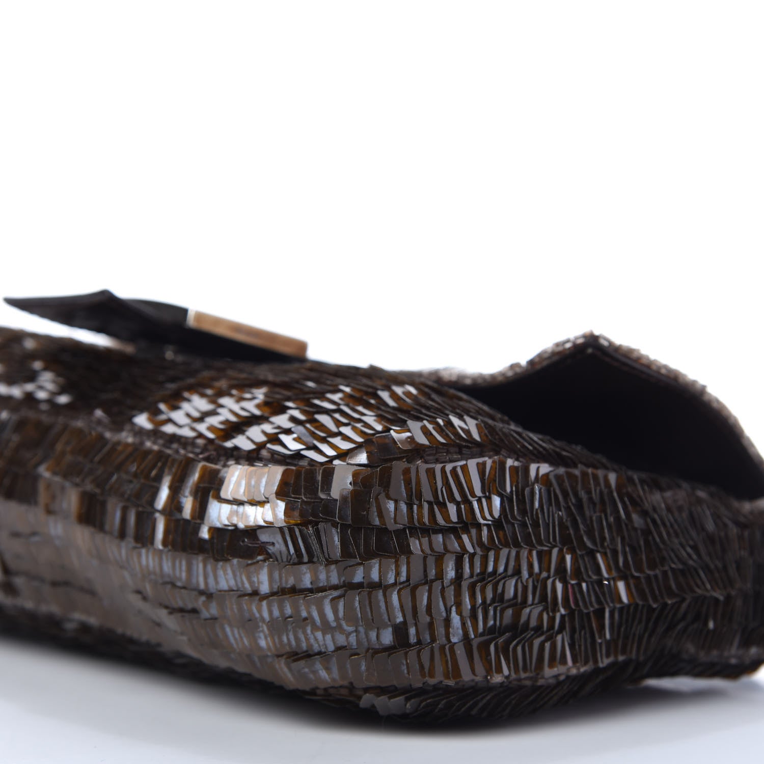 Fendi Sequin Paillettes Baguette Brown 7 of 8