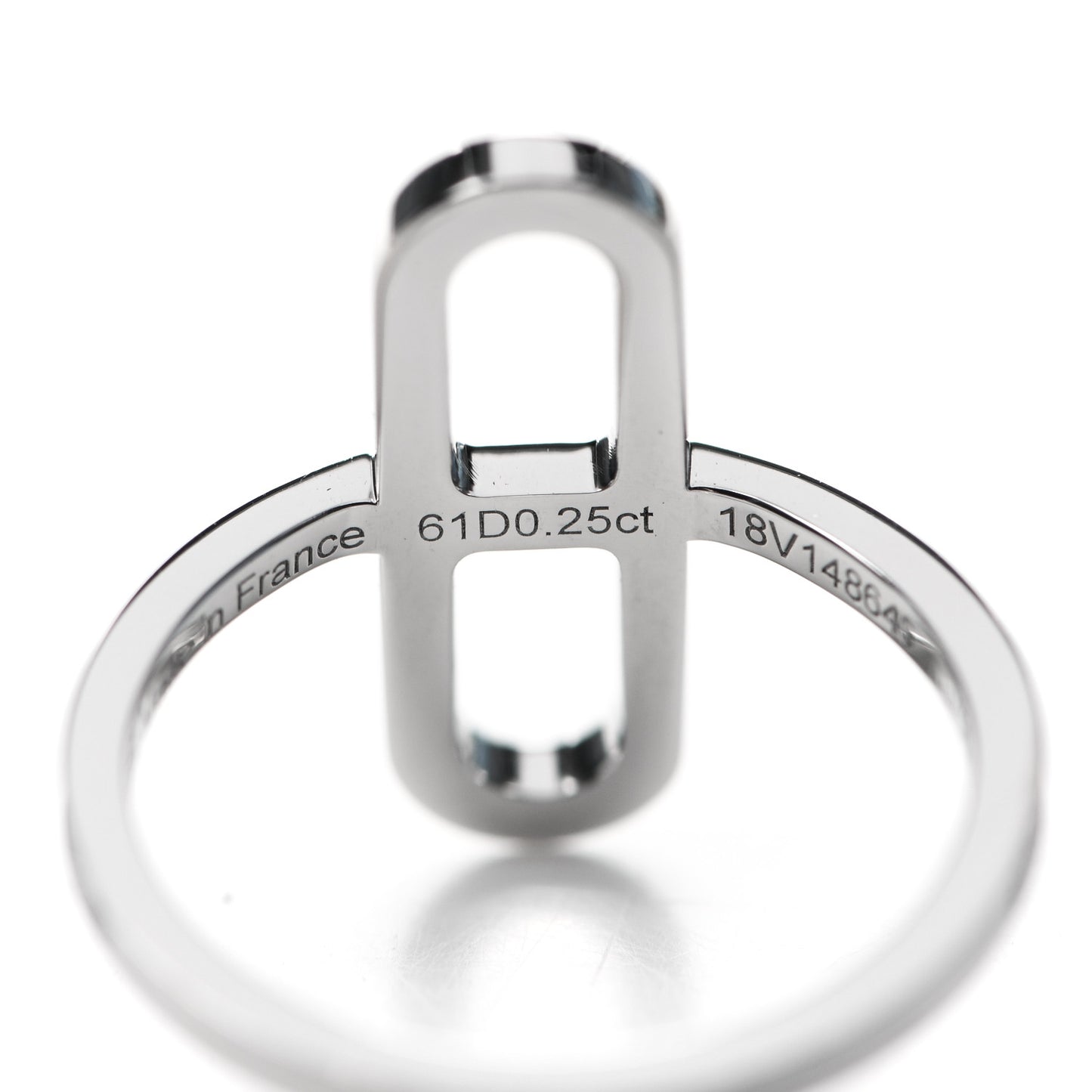 18K White Gold Diamond Ever Chaine d'Ancre Ring 53 6.25