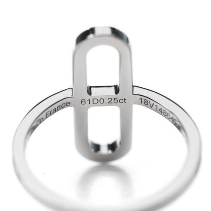 Hermes 18K White Gold Diamond Ever Chaine d'Ancre Ring 53 6.25 5 of 7