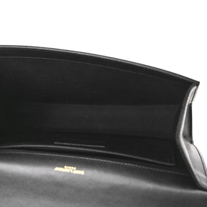 Saint Laurent Calfskin Crystal Medium Monogram Kate Satchel Black 5 of 11