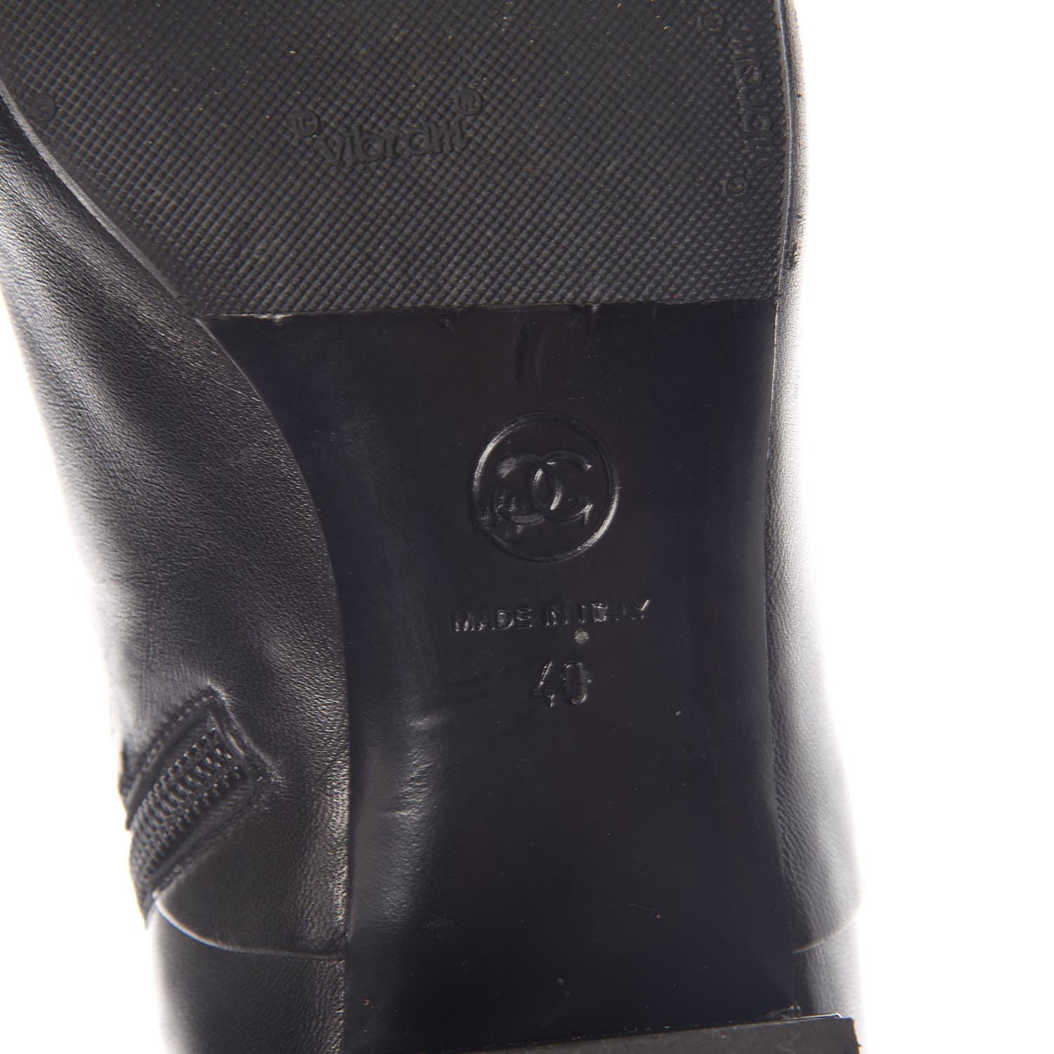 Chanel Lambskin Pearl Short Boots 40 Black 8 of 14