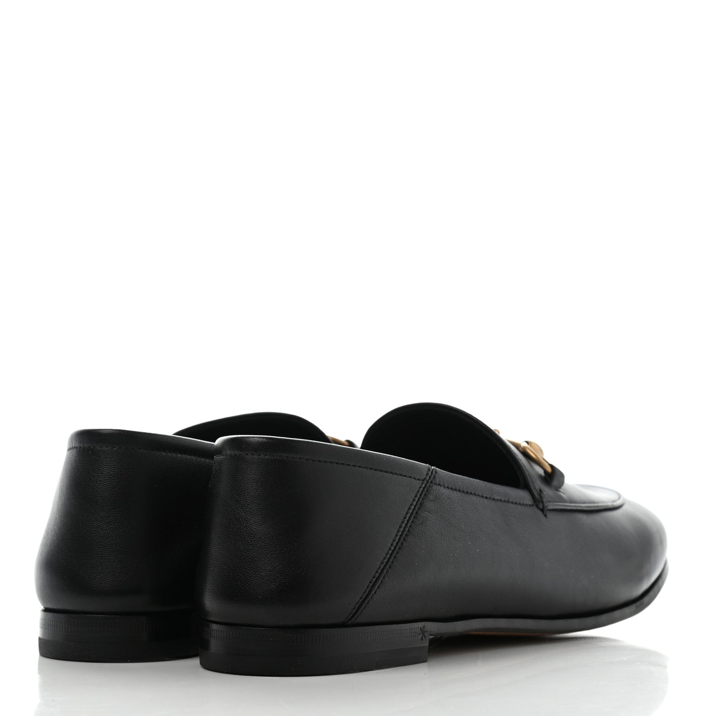 Lambskin Womens Brixton Horsebit Loafers 38.5 Black
