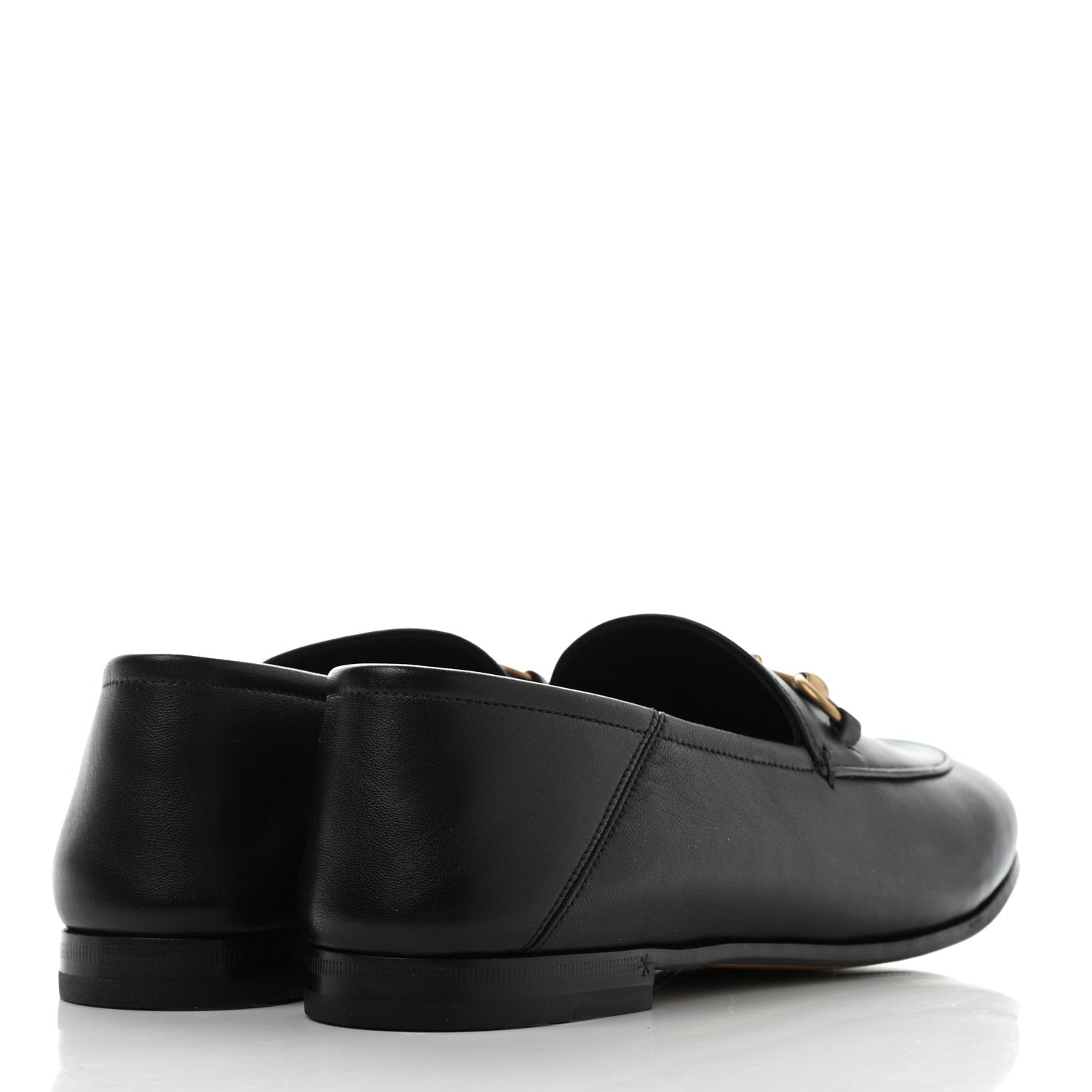 Gucci Lambskin Womens Brixton Horsebit Loafers 38.5 Black 4 of 8
