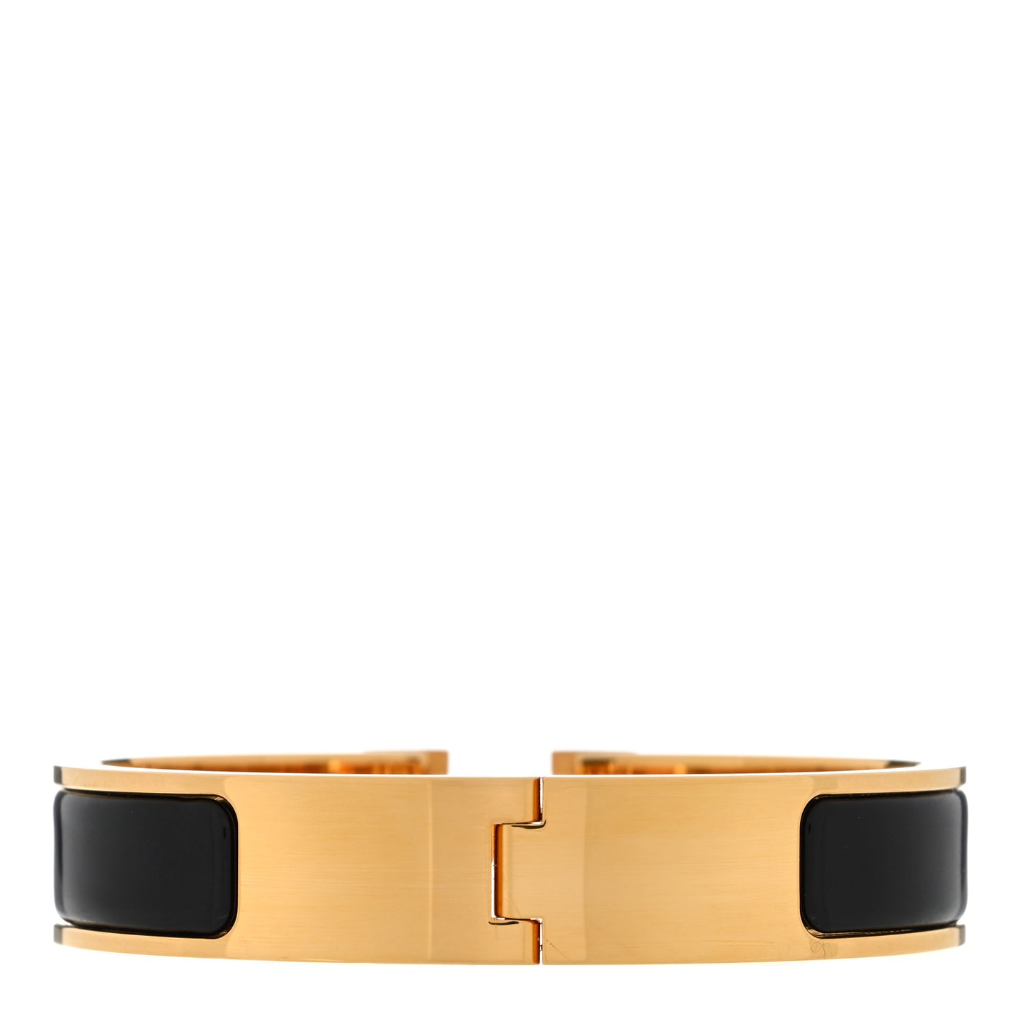 Enamel Narrow Clic Clac H Bracelet GM Black