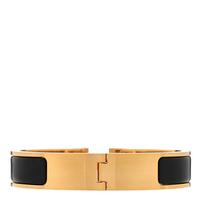 Hermes Enamel Narrow Clic Clac H Bracelet GM Black 2 of 3
