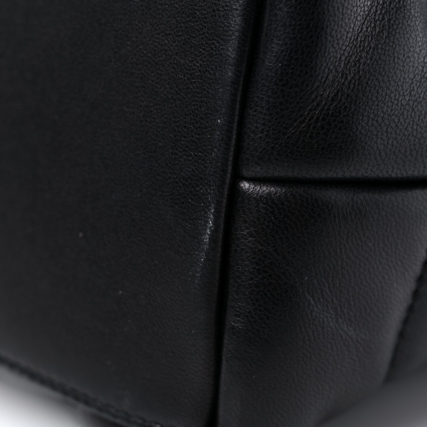 Saint Laurent Lambskin Quilted Medium Loulou Puffer Monogram Chain Satchel Black 13 of 13