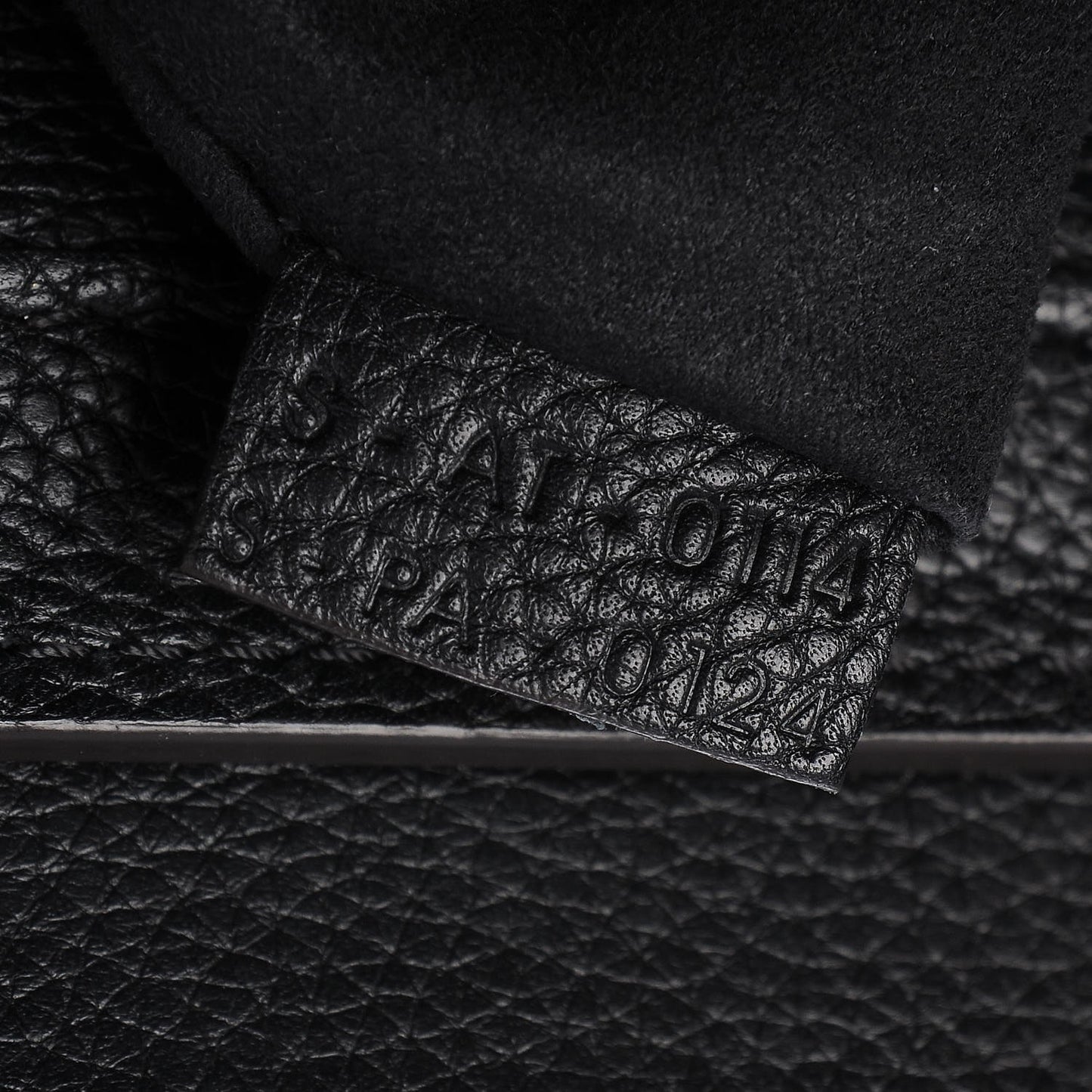 Drummed Calfskin Micro Luggage Black