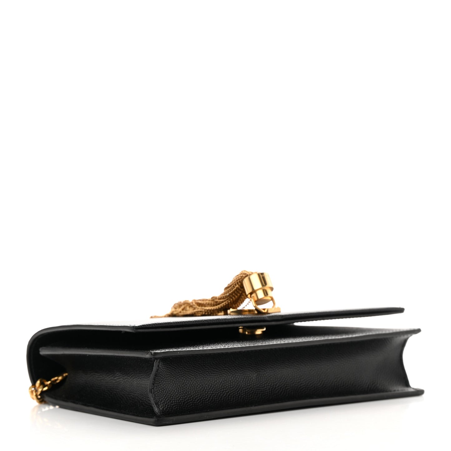 Grain De Poudre Classic Monogram Kate Tassel Chain Wallet Black