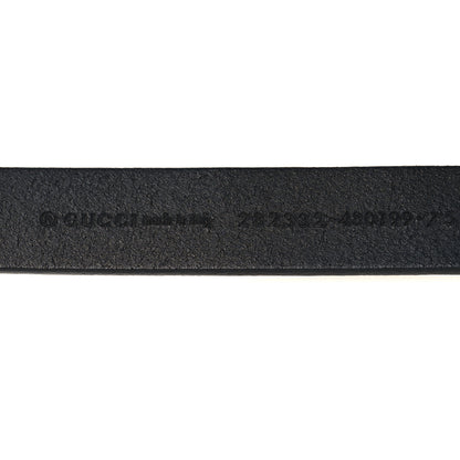 Gucci Calfskin Double G 20mm Slim Belt 75/30 Black 3 of 5