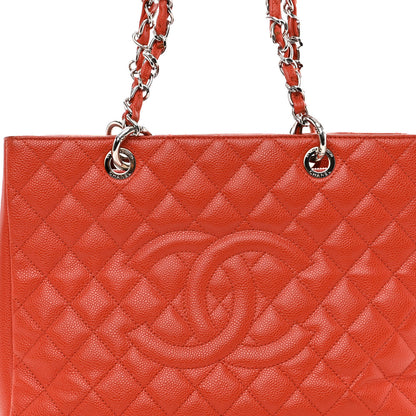 Chanel Caviar Quilted Grand Shopping Tote GST Orange 8 of 15