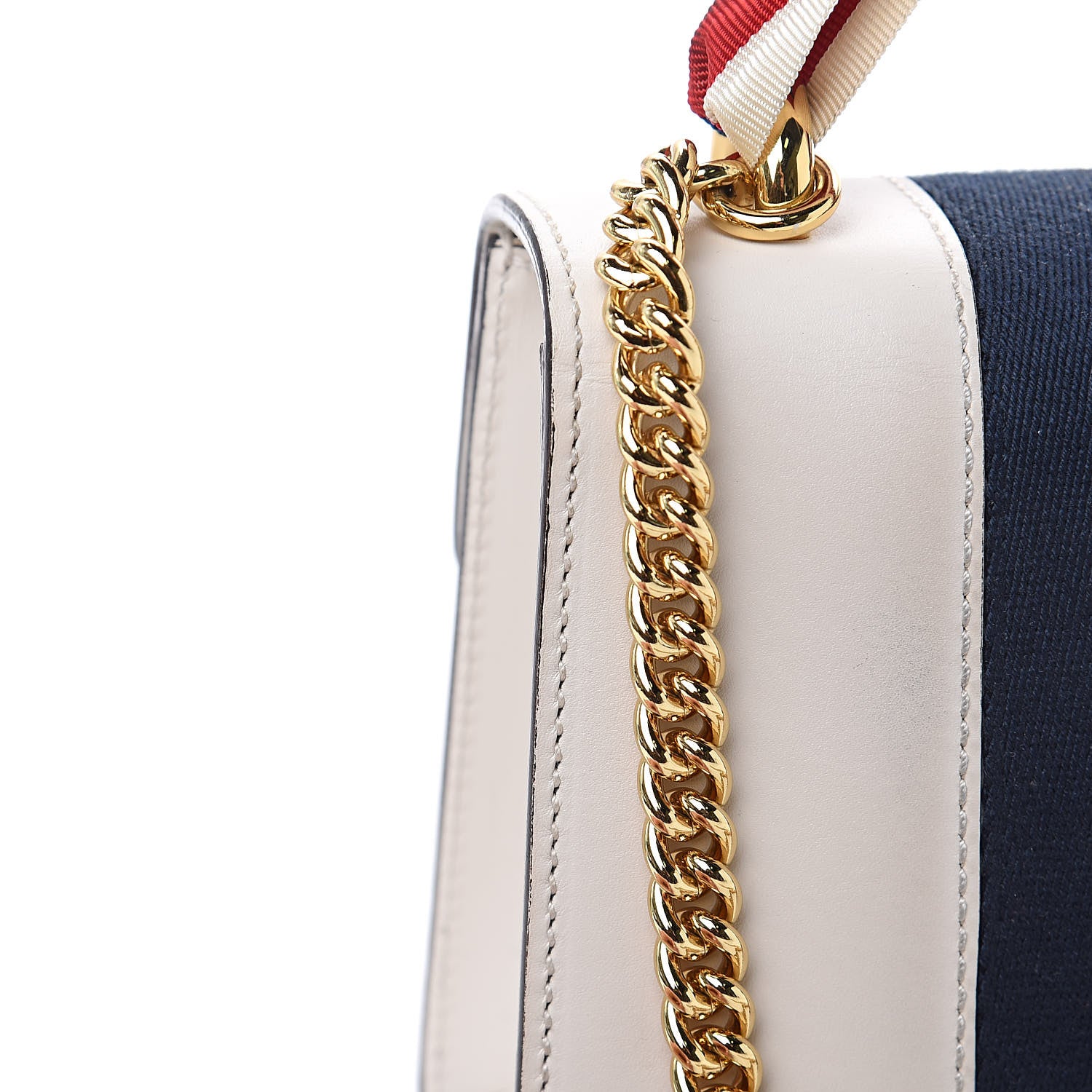 Gucci Calfskin Mini Sylvie Chain Shoulder Bag White 13 of 15
