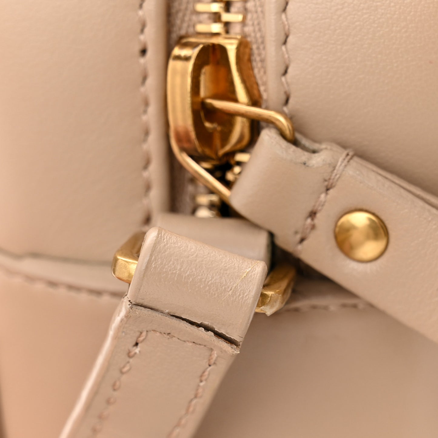 Calfskin Matelasse Monogram Lou Camera Bag Dark Beige