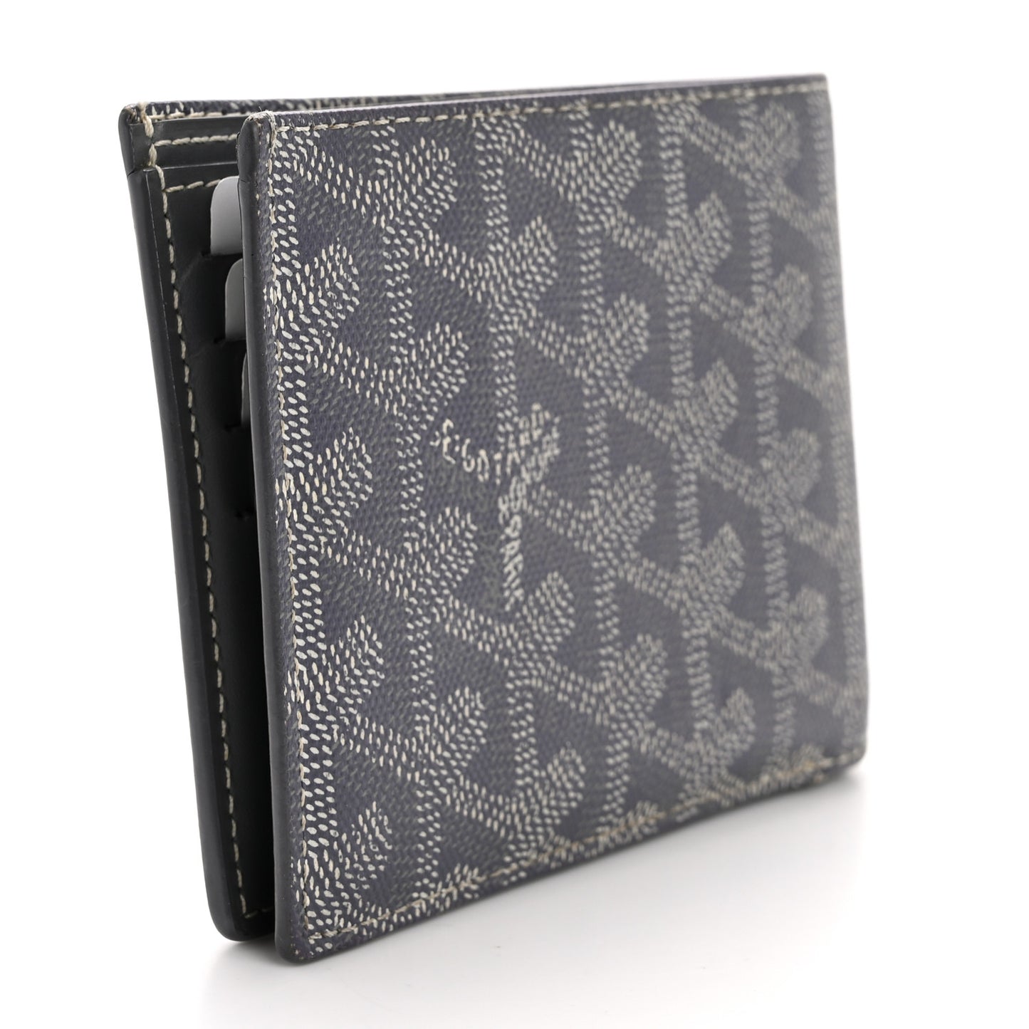 Goyardine Saint Florentin Bi-Fold Wallet Grey