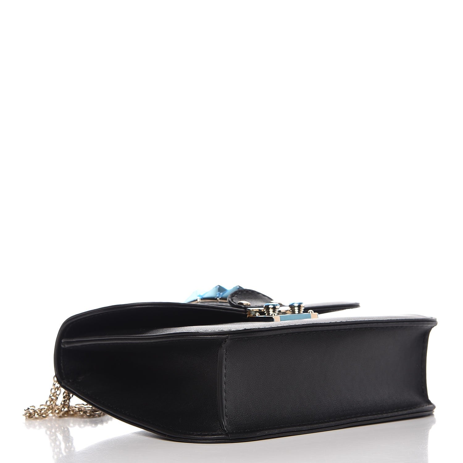 Valentino Garavani Vitello Small Glam Lock Rockstud Flap Black 4 of 6