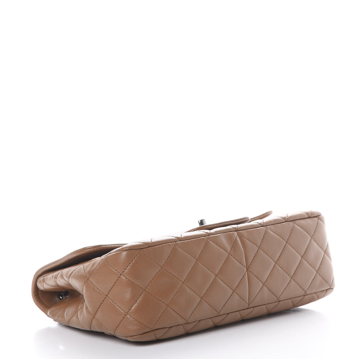 Lambskin Quilted Elementary Chic Flap Brown