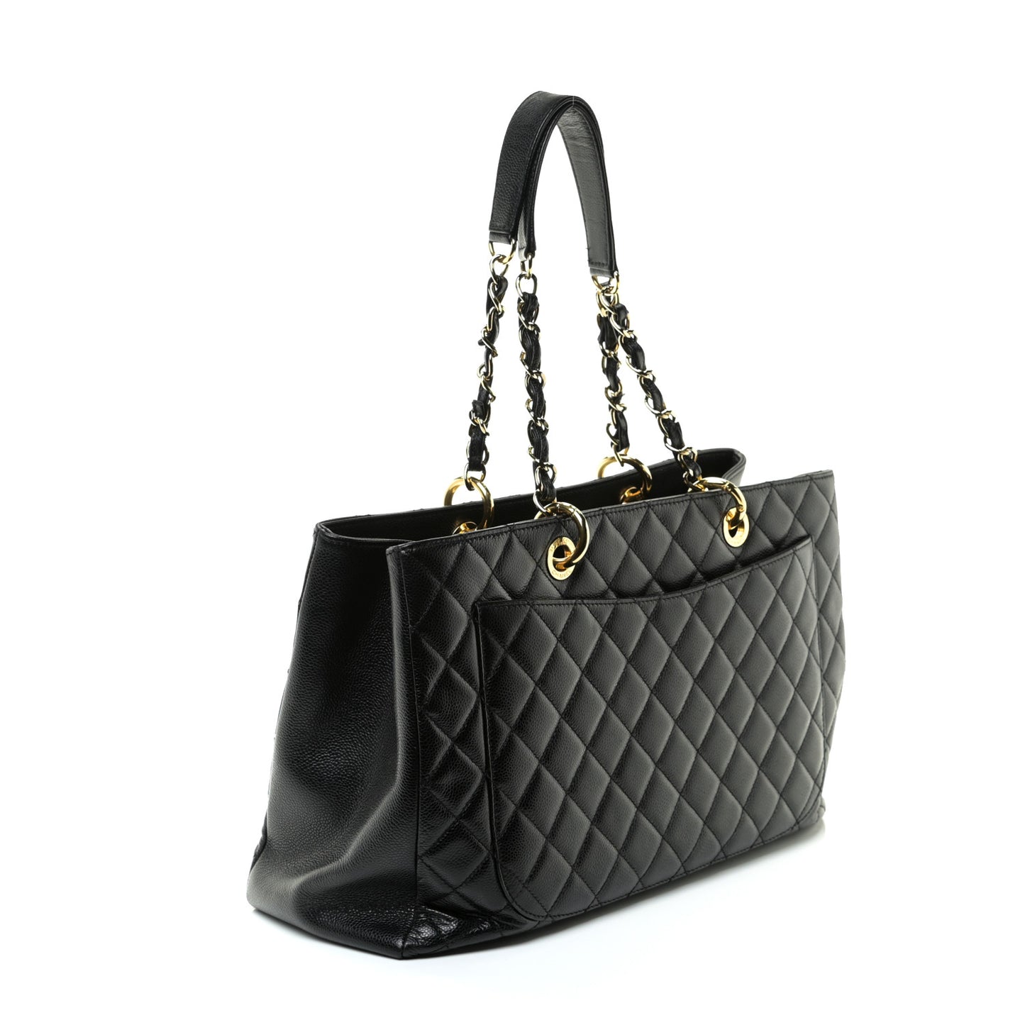 Caviar Quilted XL Grand Shopping Tote GST Black