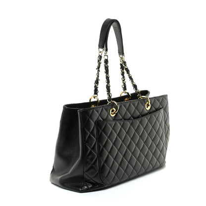 Chanel Caviar Quilted XL Grand Shopping Tote GST Black 3 of 7