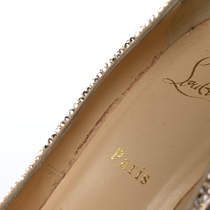 Christian Louboutin Suede Strass So Kate 85 Pumps 38.5 Gold 8 of 8