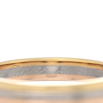 Cartier 18K Pink White Yellow Gold 3.5mm Vendome Louis Cartier Wedding Band Ring 58 8.5 4 of 4