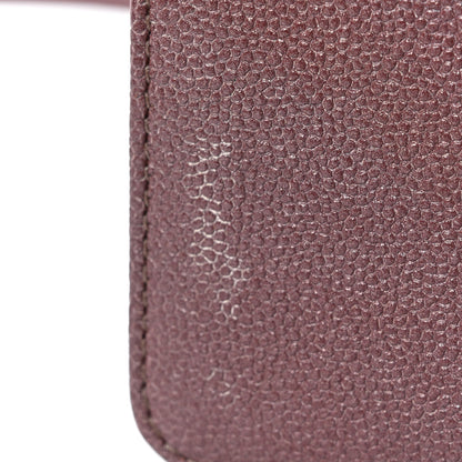 Chanel Metallic Caviar Chevron Quilted Medium Boy Flap Dark Pink 11 of 12