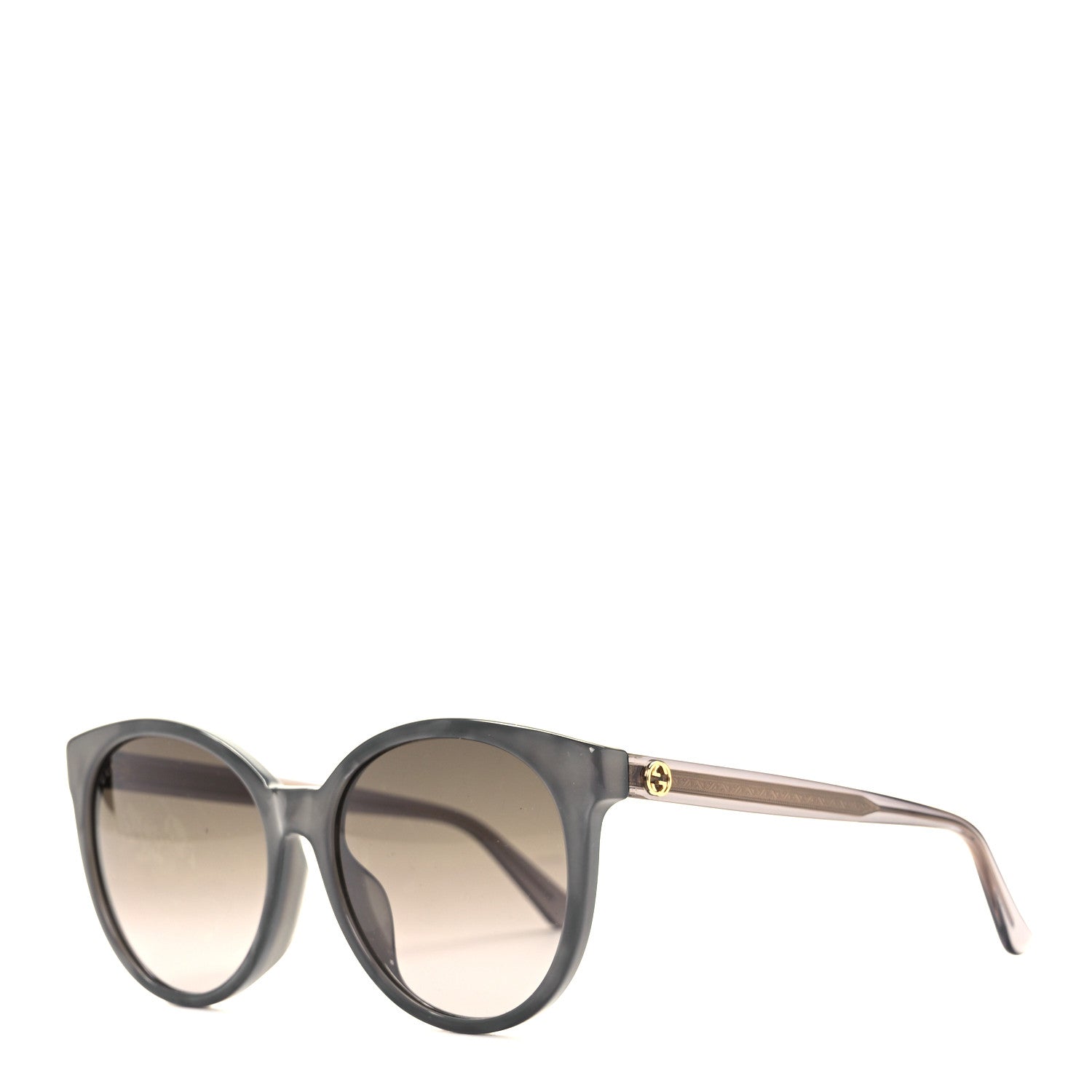 Gucci Acetate Round Frame Sunglasses GG3833FS Grey Pearl 1 of 7