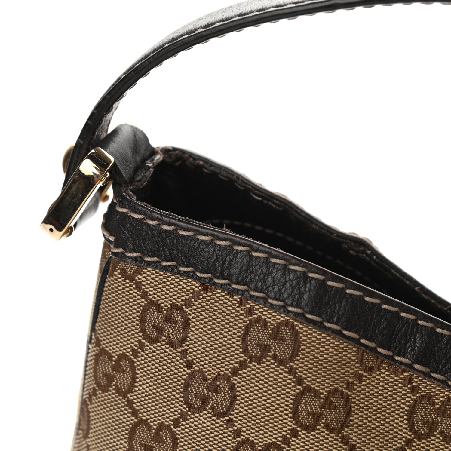 Gucci Monogram Large New Ladies Web Hobo Dark Brown 11 of 14