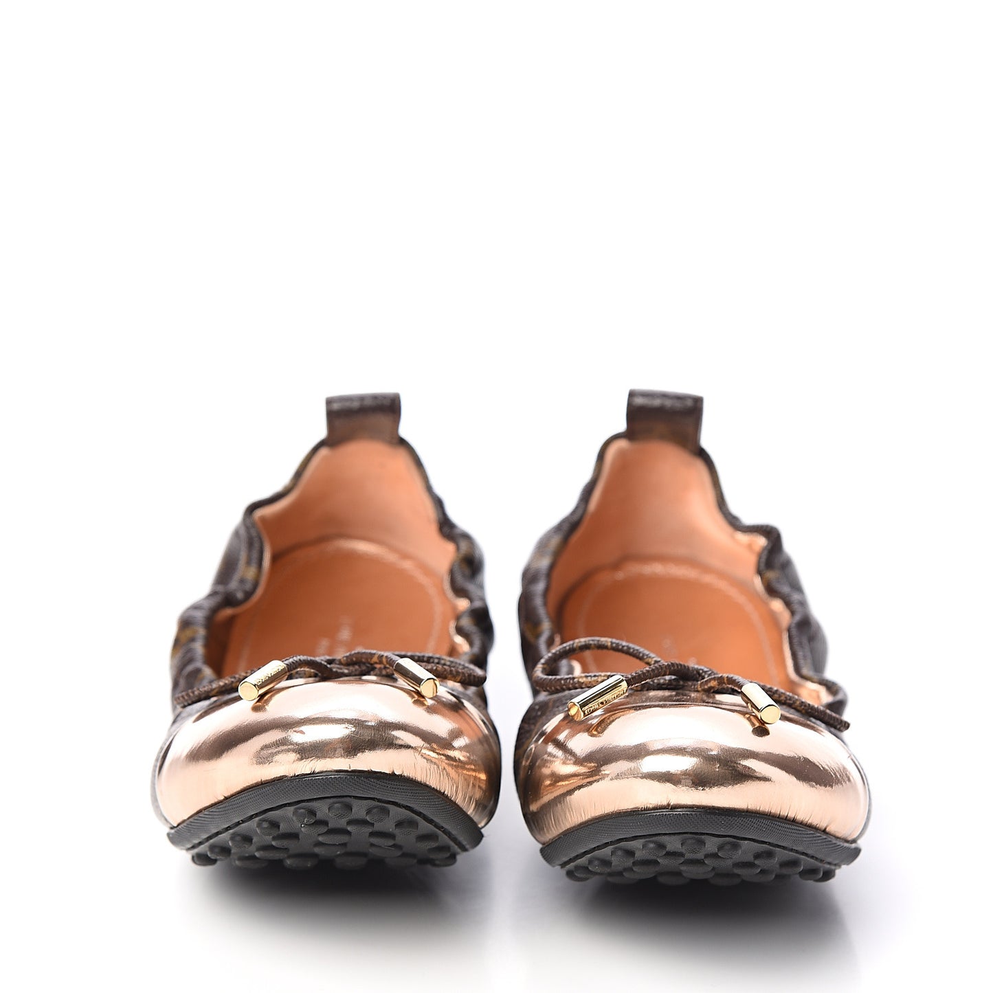 Monogram Flirty Ballet Flats 38 Rose Gold