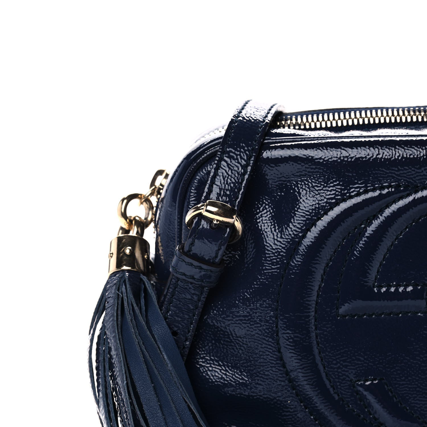 Gucci Vernice Naplack Small Soho Disco Bag Uniform Blue 8 of 11