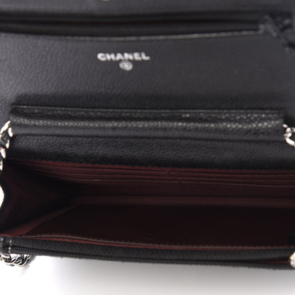 Chanel Caviar Quilted Wallet On Chain WOC Black 4 of 11