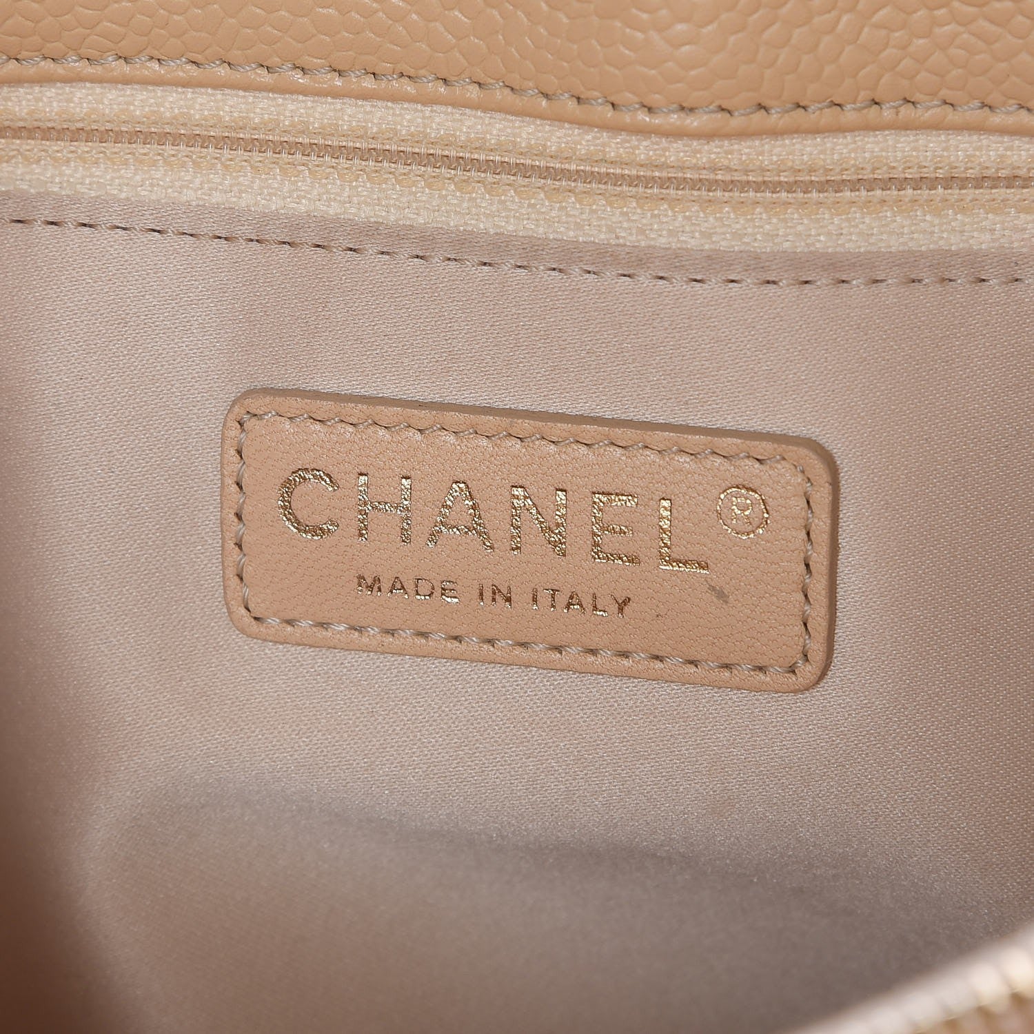 Chanel Caviar Quilted Grand Shopping Tote GST Beige Clair 6 of 10