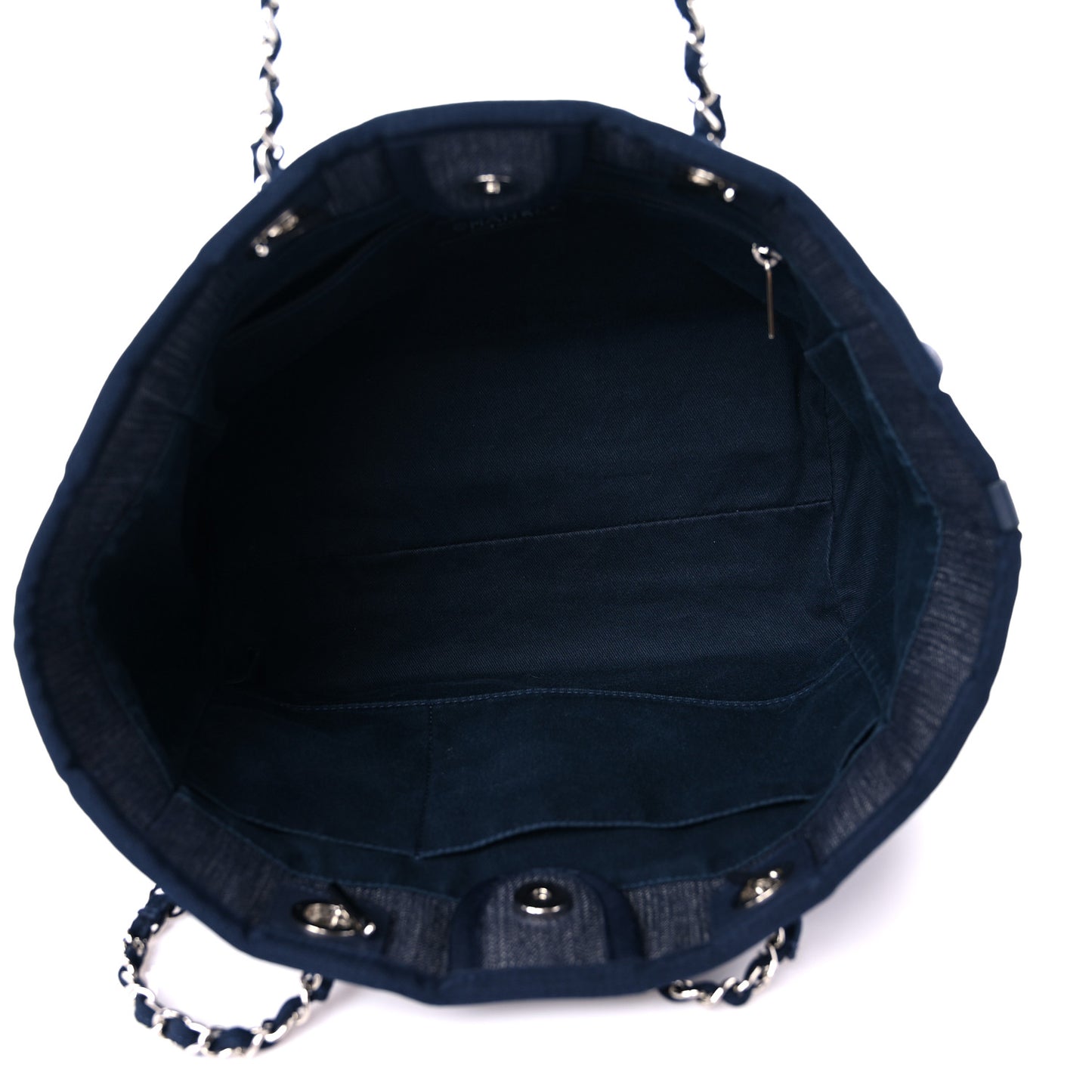 Denim Small Deauville Tote Dark Blue