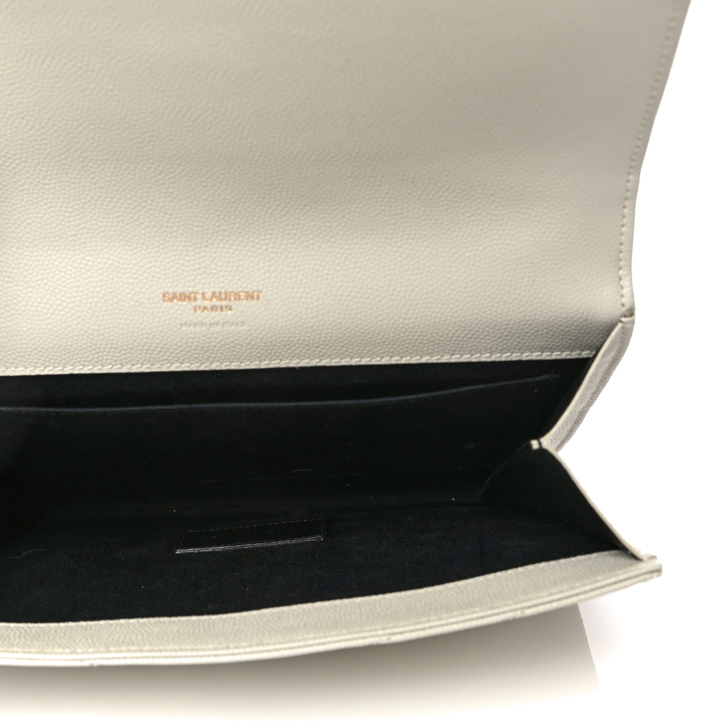 Grain De Poudre Matelasse Chevron Monogram Envelope Clutch Blanc Vintage