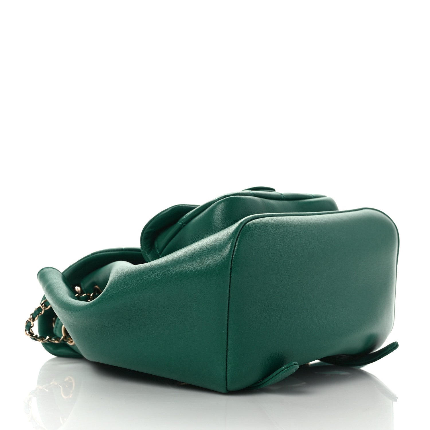 Chanel Lambskin Quilted Small Duma Drawstring Backpack Green 4 of 9