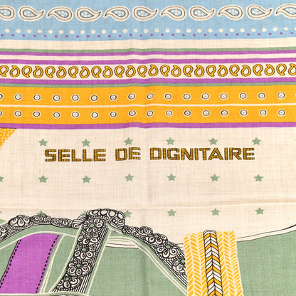 Hermes Cashmere Selle De Dignitaire Bandana Shawl 140 Vieux Rose Naturel 5 of 6