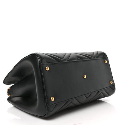 Gucci Calfskin Matelasse Small GG Marmont Tote Black 7 of 17